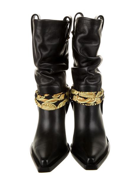 versace leather boots